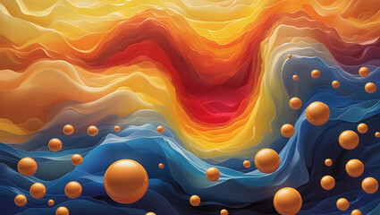 abstract colorful Red and yellow abstract fractal background with colorful pattern and decorative design