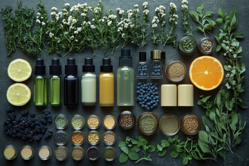 Vector Collection of Spa and Organic Cosmetics Design Elements