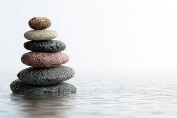 Obraz premium Stacked stones on water (6)
