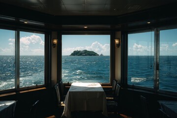 Fototapeta premium Ocean View Dining Room