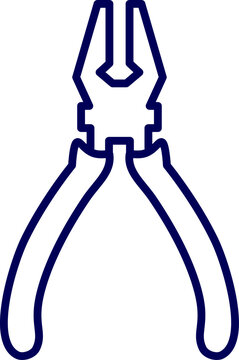 navy outline pliers tool clip art preview