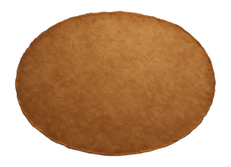 Old blank brown grunge paper in an oval shape.