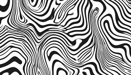 Obraz premium Abstract black and white swirling patterns