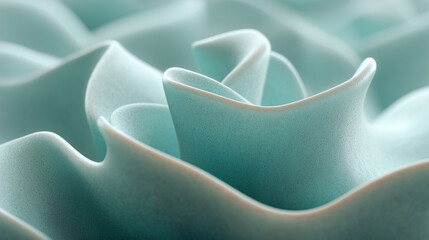 Obraz premium Abstract blue wavy ceramic futuristic background design