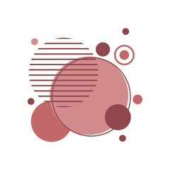 Red abstract geometric hipster pattern design element.