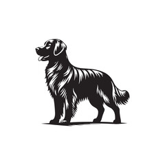 Golden Retriever Vector Silhouette – Friendly and Gentle Dog Outline, Perfect for Pet Lovers, Logos, Prints, Graphic Design, Illustrations, Home Decor, Stencils, Icons, and Creative Projects
