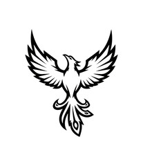 Obraz premium Majestic phoenix silhouette design