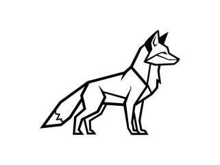 Geometric fox illustration design