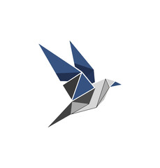 Geometric origami bird design