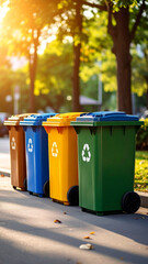 recycle bin in the park