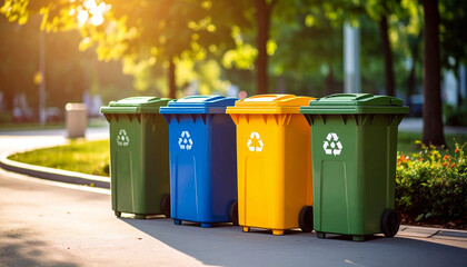 recycle bin in the park