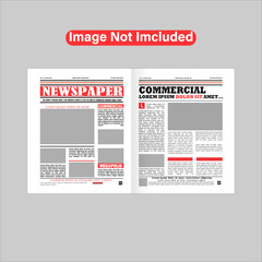 Modern newspaper layout template with clean typography and professional column design, perfect for print and editorial use.
