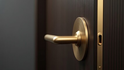 Obraz premium Close-up of a modern door handle.