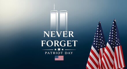 Patriot Day Illustration Never Forget 9/11