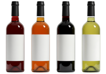 Wine Bottles Isolated on transparent background
