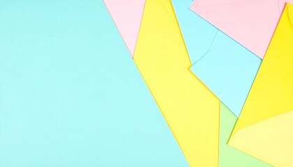 Obraz premium Pastel colored envelopes
