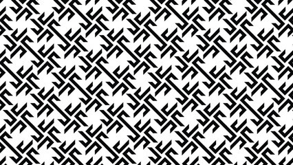 Seamless black and white geometric abstract pattern background design