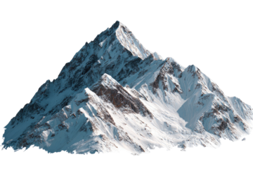 Snow-capped mountain peak, dramatic vista