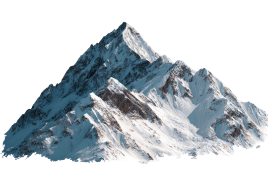 Snow-capped mountain peak, dramatic vista