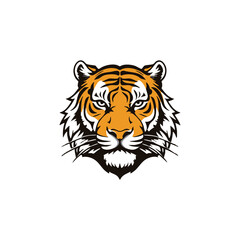 Bold Tiger Head Logo Design with Intricate Details