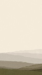 Aesthetic landscape mobile wallpaper, green crayon texture