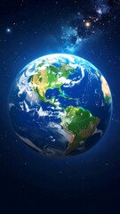 Fototapeta premium Earth in space, detailed view