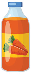 Carrot Juice Bottle with Illustrated Label