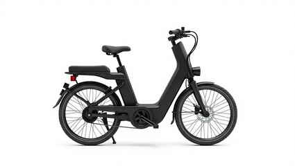 Naklejka premium Modern electric bicycle side view.