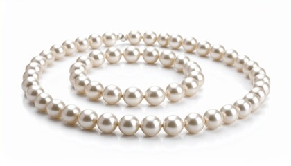 necklace on white background  