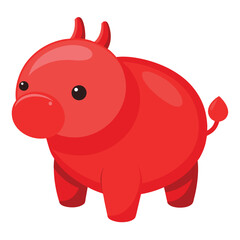 Fototapeta premium A funny, pink cartoon piglet piggy bank character with a coin is an illustration and vector of a cute swine on a farm for business and finance savings