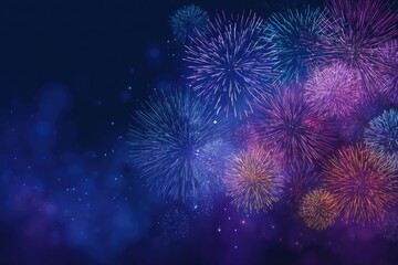 Fototapeta premium Fireworks display against a dark night sky (2)