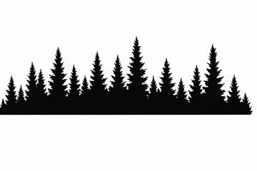 Fototapeta premium set of fir trees