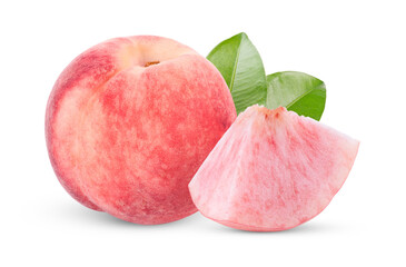 Peach isolated on transparent png (Image from camera)