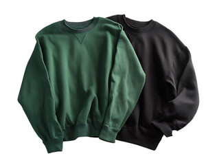 Dark green and black sweatshirts