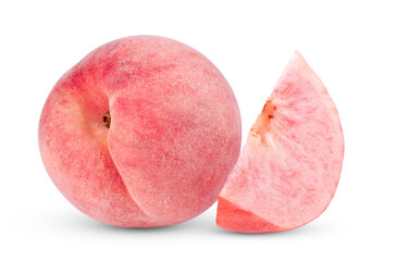 Peach isolated on transparent png (Image from camera)