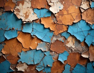 Cracked paint on a wall