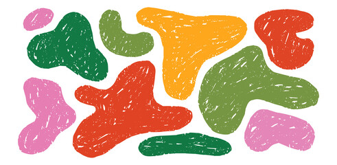  Irregular Shapes With Color Pencil Texture