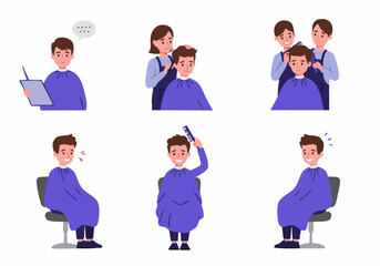 Haircut Process for a Man: Consultation, Styling, and Aftercare at a Barbershop or Salon