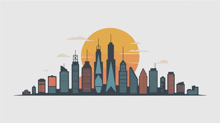 City skyline vector illustration