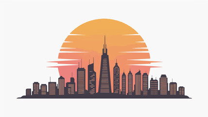 City Skyline at sunset 