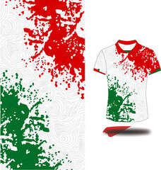 triple color sport jersey abstract pattern design