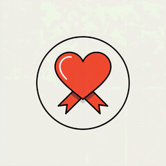Organ Donation Heart Badge Vector