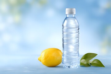 Obraz premium Water Bottle with Lemon