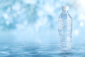 Water Bottle with Pool Reflection