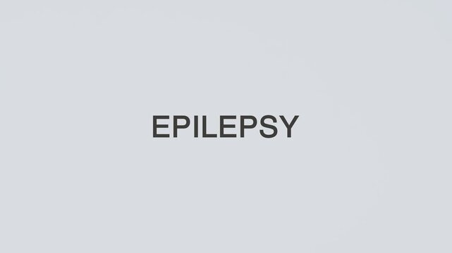 Epilepsy word diagnosed with a stethoscope held in hand on a white background, illustrating neurological disorder, seizure evaluation, medical assessment, and patient awareness