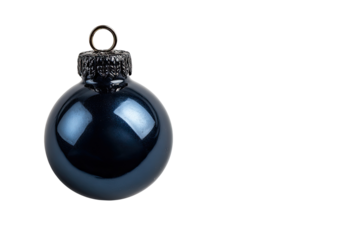 Dark, glossy sphere ornament
