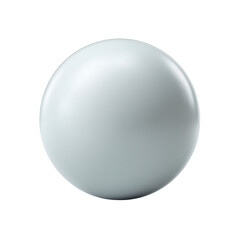 Fototapeta premium Small white ping pong ball, isolated on pure white background, front view, photorealistic, clean lighting 