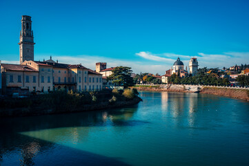 Naklejka premium Verona. Where the magic of art intertwines with the atmosphere of Advent. The land of Romeo and Juliet.