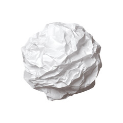 Fototapeta premium A single crumpled paper ball grouped together. 