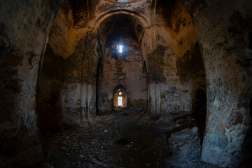 Obraz premium SAINT THOMAS MONASTERY CHURCH, located in the Altınsaç Village of Van, was built on the slope of a valley overlooking Lake Van.